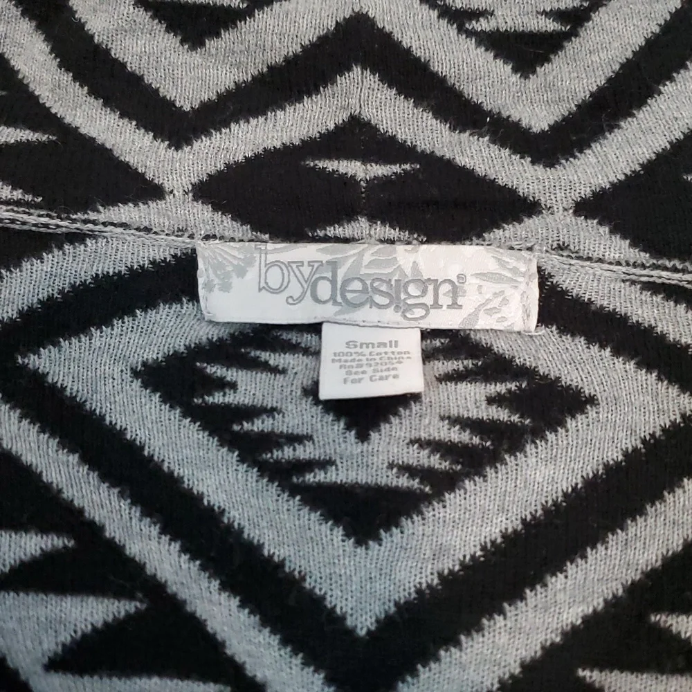 Aztec Print Waterfall Cardigan Small Cotton